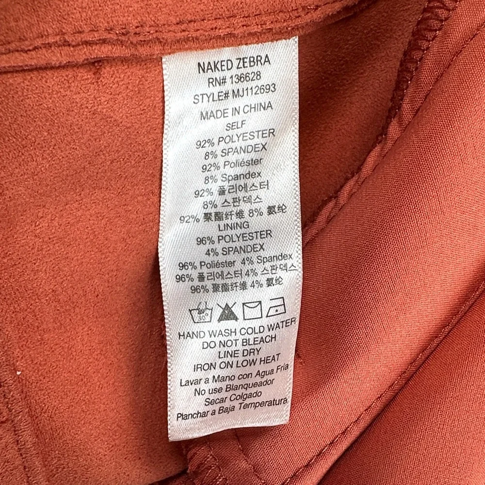 Naked Zebra Rust Suede Utility Moto Jacket - Picture 5 of 9